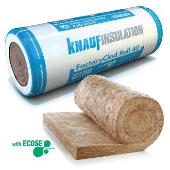 Glass Mineral Wool - Built-up Metal Roofs and Walls - Knauf Insulation FactoryClad Roll 40